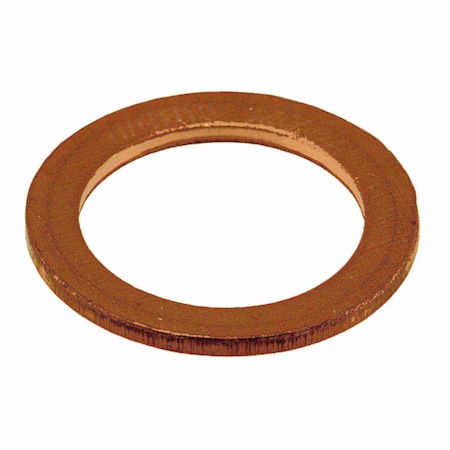 Sealing Washer, Fits Bolt Size M14 Copper, Copper Finish, 6 PK